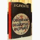 Fotografija knjige Odabrane filozofske rasprave : Johan Gotlib Fihte